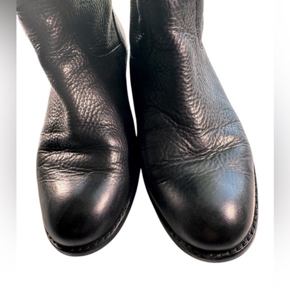 Vintage Coach Black Callan Boot Pebble Leather Size 8.5 — NEW SOLE/HEEL — EUC - Picture 7 of 8